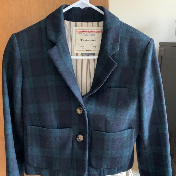 Anthropologie Jackets & Blazers - Watch plaid festive cropped blazer